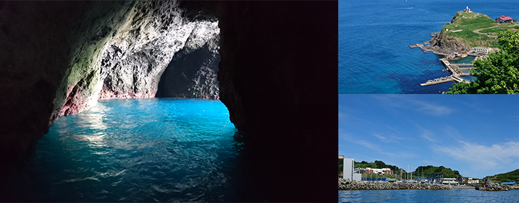 青の洞窟や小樽の海岸の景色画像